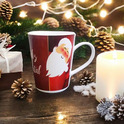 Imagem de Kit c8 Canecas Natal Café 350ml Lembrança Presente PapaiNoel