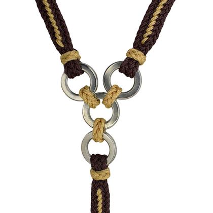 Imagem de Kit Cabeçada e Peitoral trançados de corda - Marrom SV5227