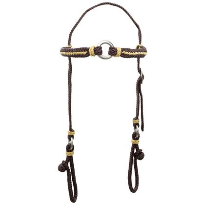 Imagem de Kit Cabeçada e Peitoral trançados de corda - Marrom SV5227