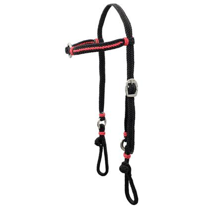 Imagem de Kit Cabeçada e Peitoral trançados de corda - Preta SV5228