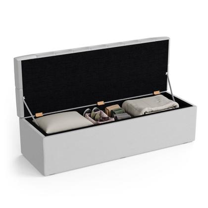 Imagem de Kit Cabeceira Bellatrix 140 e Calçadeira Sagitarius Couro Aradecor