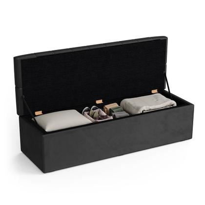 Imagem de Kit Cabeceira Bellatrix 140 e Calçadeira Sagitarius Veludo Aradecor 