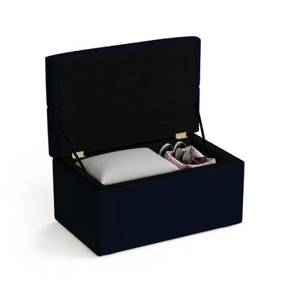 Imagem de Kit Cabeceira Bellatrix 90 e Calçadeira Sagitarius Veludo Aradecor 