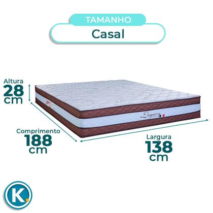 Imagem de Kit Cabeceira + Cama Box Bau + Colchão Casal Molas Ensacadas Legaccy Paropas
