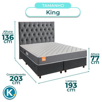 Imagem de Kit Cabeceira + Cama Box + Colchão King D23 Pro Inducol