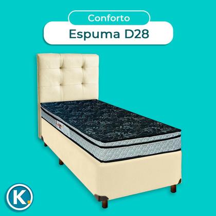 Imagem de Kit Cabeceira + Cama Box + Colchão Solteiro D28 Conforto Paropas