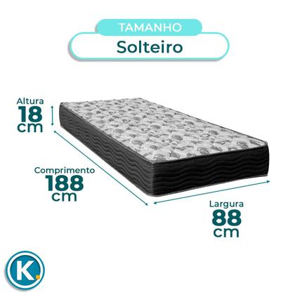 Imagem de Kit Cabeceira + Cama Box + Colchão Solteiro D33 Iso100 Ortobom