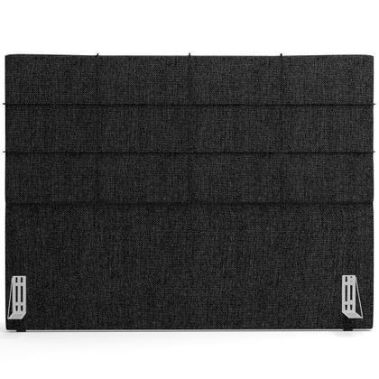 Imagem de Kit Cabeceira Cama Box King 195cm com Calçadeira Roma W01 Linho Chumbo- Lyam