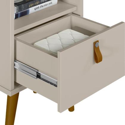 Imagem de Kit Cabeceira Casal 240cm Com Mesa De Cabeceira Off White