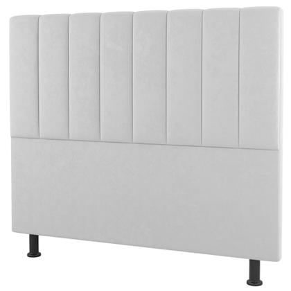 Imagem de Kit Cabeceira e Baú Cama Box Queen Size Cora 160cm Sintético Branco - Desk Design