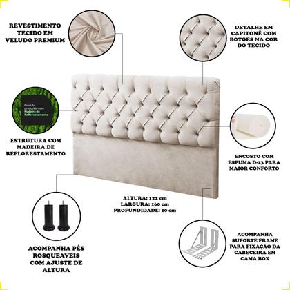 Kit Cabeceira E Calçadeira Bau Recamier Casal 140 cm Capitone Suede - KAZAMOV Imagem de Kit Cabeceira E Calçadeira Bau Recamier Casal 140 cm Capitone Suede
