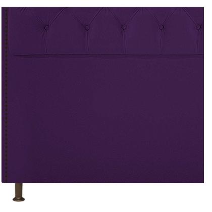 Imagem de Kit Cabeceira e Calçadeira Yasmim 90 cm Solteiro Suede Roxo - Amarena Móveis