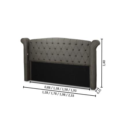 Imagem de Kit Cabeceira Estofada e Recamier Baú Cama Box King Grécia