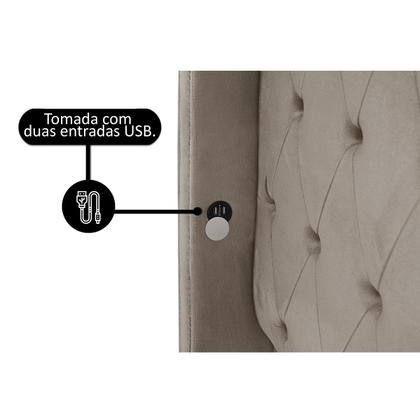 Imagem de Kit Cabeceira Estofada e Recamier Baú Cama Box King Grécia