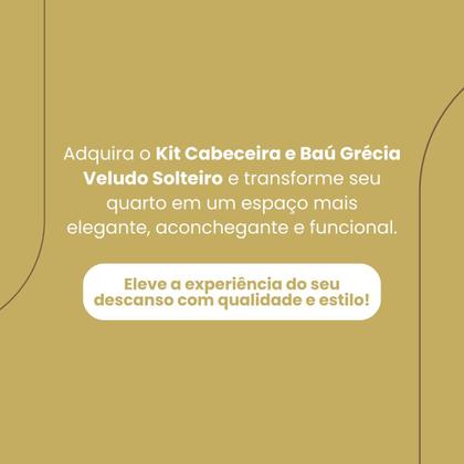 Imagem de Kit Cabeceira Estofada e Recamier Baú Cama Box King Grécia