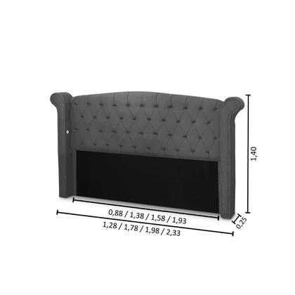 Imagem de Kit Cabeceira Estofada e Recamier Baú Cama Box King Grécia