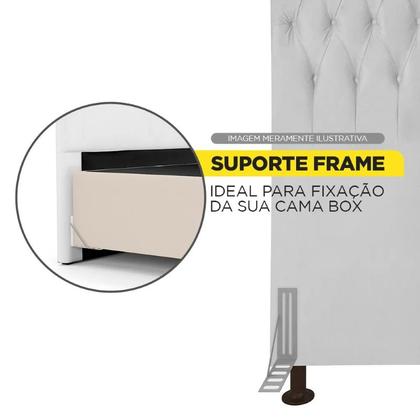 Imagem de Kit Cabeceira Estofada Para Cama Box Bellatrix 160 Para Cama Queen e Calçadeira Sagitarius Sued Preto Aradecor