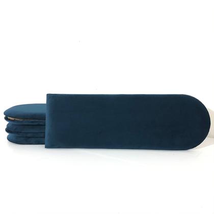 Imagem de Kit Cabeceira Modular Nuvem Estofada Sued Cama Box Casal Queen king Solteiro