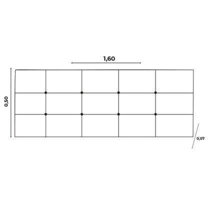 Imagem de Kit Cabeceira Painel e Calçadeira Baú Queen 1,60m Roma Material Sintético Bege SKY MOBILE