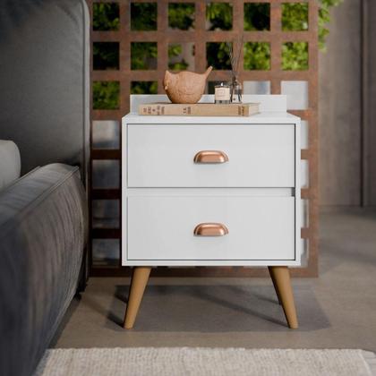 Imagem de KIT Cabeceira Painel Modelo Julia 1,60x56cm Estofado Suede Com Mesa De Cabeceira Madero