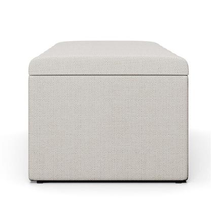 Imagem de Kit Cabeceira Solteiro 100cm Calçadeira Baú Champagne