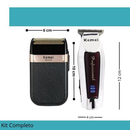 Imagem de Kit Cabeleireiro Kemei 2024 + 9164 Design Ergonômico