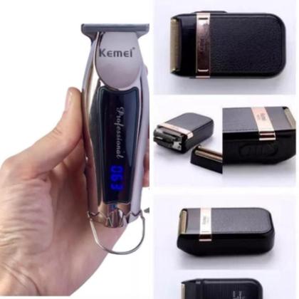 Imagem de Kit Cabeleireiro Kemei 2024 + 9164 Design Ergonômico