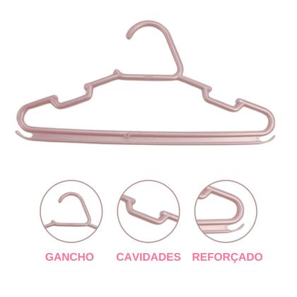 Imagem de Kit Cabide Infantil Com 20 Peças Reforçado - Diversas Cores 