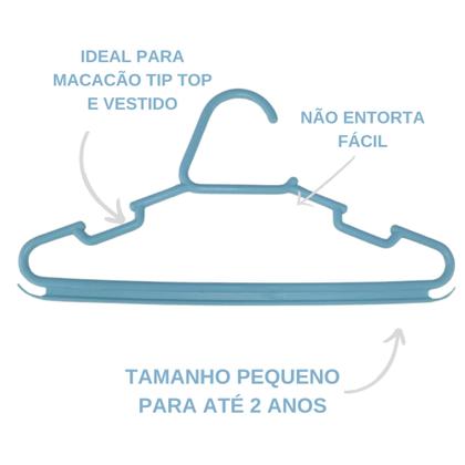Imagem de Kit Cabide Infantil Com 20 Peças Reforçado - Diversas Cores 