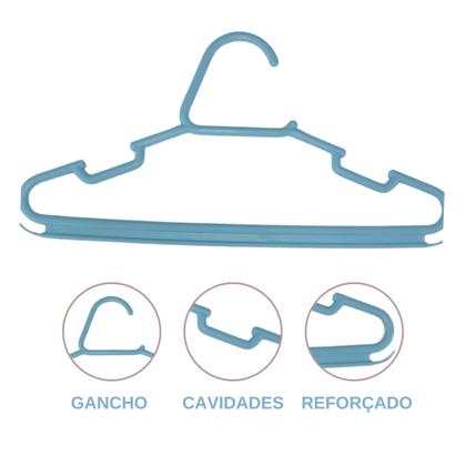 Imagem de Kit Cabide Infantil Com 20 Peças Reforçado - Diversas Cores 