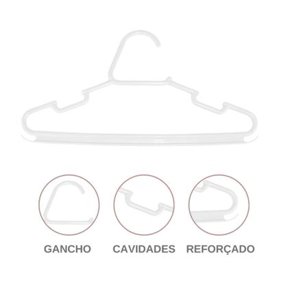 Imagem de Kit Cabide Infantil Com 20 Peças Reforçado - Diversas Cores 