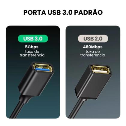 Imagem de Kit Cabo Adaptador USB Tipo C 3.0 2.0 Otg Para Pendrive Celular Tablet - Escolha Seu Kit