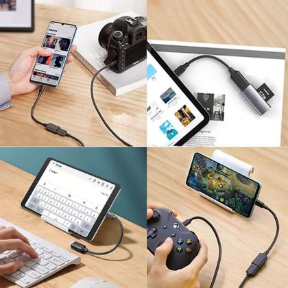 Imagem de Kit Cabo Adaptador USB Tipo C 3.0 2.0 Otg Para Pendrive Celular Tablet - Escolha Seu Kit
