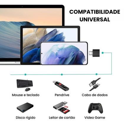 Imagem de Kit Cabo Adaptador USB Tipo C 3.0 2.0 Otg Para Pendrive Celular Tablet - Escolha Seu Kit