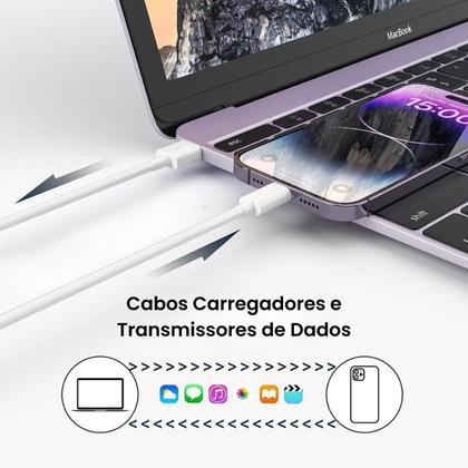 Imagem de Kit Cabo Carregador Turbo 1 Metro Usb Fonte Usb-C - Escolha Seu Kit