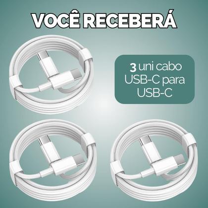 Imagem de Kit Cabo Carregador Turbo 1 Metro Usb Fonte Usb-C - Escolha Seu Kit