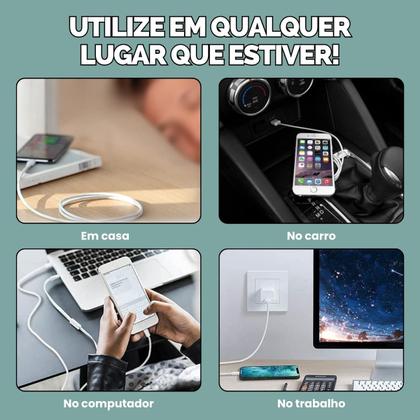 Imagem de Kit Cabo Carregador Turbo 1 Metro Usb Fonte Usb-C - Escolha Seu Kit