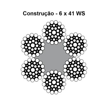 Imagem de Kit Cabo de Aço Polido (E) 3/8 AF 6 x 41, 5 Metros - VONDER