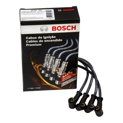 Imagem de Kit Cabo de Ignição Jogo de velas Original Bosch Fiat Uno Prêmio Elba