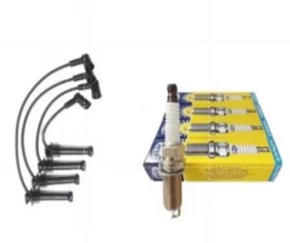 Kit Cabo e Vela Ignição Fiesta Ka Ecosport 1.0 1.6 8v Zetec Rocam - Magneti Marelli Imagem de Kit Cabo e Vela Ignição Fiesta Ka Ecosport 1.0 1.6 8v Zetec Rocam