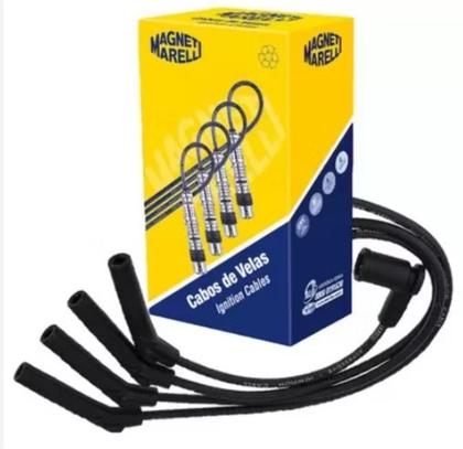 Kit Cabo e Vela Ignição Fiesta Ka Ecosport 1.0 1.6 8v Zetec Rocam - Magneti Marelli Imagem de Kit Cabo e Vela Ignição Fiesta Ka Ecosport 1.0 1.6 8v Zetec Rocam