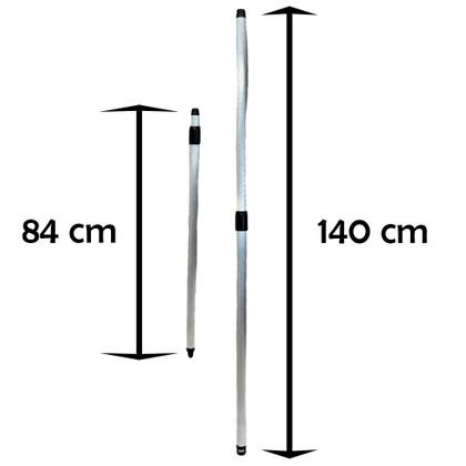 Imagem de Kit Cabo Extensor 1,4 Metros Alumínio Telescópico + 2 Fibras de Limpeza + SUPORTE LT Limpa Tudo Base Articulada Suporte:
