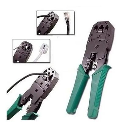 Imagem de Kit Cabo Rede + Alicate Crimpar Rj45 Rj11 Profissional
