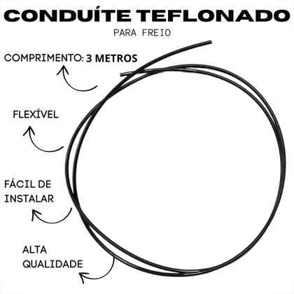 Imagem de Kit Cabos Conduites Terminal Freio E Marcha Completo Bike Capa Kit De Freio Bicicleta Aro 26 Aro 29 Cabo Traseiro Dianteiro Aço
