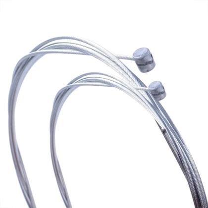 Imagem de Kit Cabos Freio Bike Dianteiro Traseiro 2 Pares Pastilha Mecânica Moeda MTB Speed