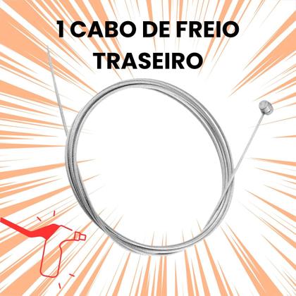 Imagem de Kit Cabos Freio E Marcha Bike Cabo De Câmbio Aço Traseiro Longo Freio Traseiro E Dianteiro Completo Bicicletaria