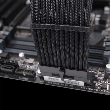 Imagem de Kit Cabos Sleeved Preto Extensor Fonte Atx Extensor Gpu