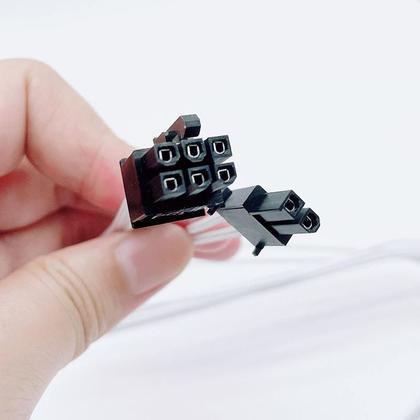 Imagem de Kit Cabos Sleeved Preto Extensor Fonte Atx Extensor Gpu