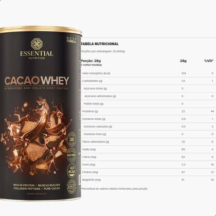 Imagem de Kit Cacao Whey Protein 450g + Collagen Gut 400g - Essential