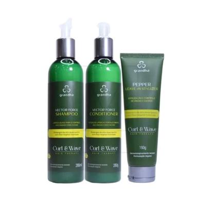 Imagem de Kit Cachos e Crespos Vector Force Curl & Wave Hair Therapy